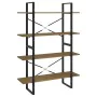 4-tier solid pine wood shelf 100x30x140 cm by , Bookcases and shelves - Ref: Foro24-806485, Price: 108,74 €, Discount: %