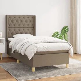 Box spring bed with taupe gray fabric mattress 80x200 cm by , Beds and slatted bases - Ref: Foro24-3132189, Price: 357,94 €, ...