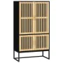 Tall black plywood sideboard 70x35x125 cm by , Lockers and storage cabinets - Ref: Foro24-352140, Price: 182,07 €, Discount: %