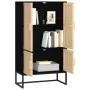 Tall black plywood sideboard 70x35x125 cm by , Lockers and storage cabinets - Ref: Foro24-352140, Price: 182,07 €, Discount: %