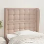 Headboard with ears cappuccino synthetic leather 93x23x118/128 cm by , Headboards and footboards - Ref: Foro24-3118039, Price...