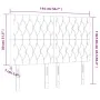 Kopfteil mit LED-Beleuchtung, dunkelgrüner Samt, 144 x 7 x 118/128 cm von , Kopf- und Fußteile - Ref: Foro24-3122811, Preis: ...