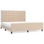 Cappuccino synthetic leather headboard bed frame 180x200cm by , Beds and slatted bases - Ref: Foro24-3125590, Price: 283,67 €...