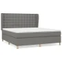 Box spring bed with dark gray fabric mattress 160x200 cm by , Beds and slatted bases - Ref: Foro24-3128854, Price: 564,07 €, ...