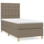 Box spring bed with taupe gray fabric mattress 90x200 cm by , Beds and slatted bases - Ref: Foro24-3142629, Price: 377,48 €, ...