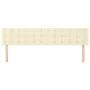 Headboards 2 units cream-colored synthetic leather 100x5x78/88 cm by , Headboards and footboards - Ref: Foro24-346526, Price:...