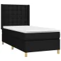 Box spring bed with black fabric mattress 100x200 cm by , Beds and slatted bases - Ref: Foro24-3132291, Price: 373,24 €, Disc...