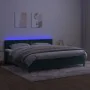 Boxspringbett mit Matratze und LED-Samt in Dunkelgrün, 200 x 200 cm von , Betten und Lattenroste - Ref: Foro24-3134666, Preis...