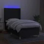 Box spring bed mattress and LED lights black fabric 80x200 cm by , Beds and slatted bases - Ref: Foro24-3139151, Price: 313,4...