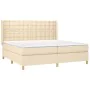 Boxspringbett mit cremefarbener Stoffmatratze 200x200 cm von , Betten und Lattenroste - Ref: Foro24-3132342, Preis: 703,53 €,...