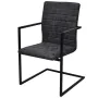 Cantilever dining chairs 2 units black synthetic leather by vidaXL, dining chairs - Ref: Foro24-242285, Price: 202,19 €, Disc...