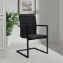 Cantilever dining chairs 2 units black synthetic leather by vidaXL, dining chairs - Ref: Foro24-242285, Price: 202,19 €, Disc...