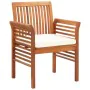 Garden dining chairs 4 units with acacia wood cushions by , Garden chairs - Ref: Foro24-3120450, Price: 398,48 €, Discount: %