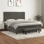 Boxspringbett mit dunkelgrauer Samtmatratze 160x200 cm von , Betten und Lattenroste - Ref: Foro24-3137732, Preis: 585,60 €, R...