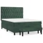 Box spring bed with dark green velvet mattress 140x200 cm by , Beds and slatted bases - Ref: Foro24-3138028, Price: 609,17 €,...