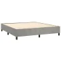 Boxspringbett mit hellgrauer Samtmatratze 160x200 cm von , Betten und Lattenroste - Ref: Foro24-3137971, Preis: 608,25 €, Rab...