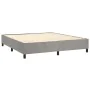 Boxspringbett mit hellgrauer Samtmatratze 180x200 cm von , Betten und Lattenroste - Ref: Foro24-3138037, Preis: 686,98 €, Rab...