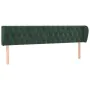 Dark green velvet headboard 183x23x78/88 cm by , Headboards and footboards - Ref: Foro24-3117543, Price: 91,02 €, Discount: %