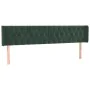 Dark green velvet LED headboard 183x16x78/88 cm by , Headboards and footboards - Ref: Foro24-3123635, Price: 97,99 €, Discoun...