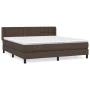 Boxspringbett mit brauner Kunstledermatratze 160x200 cm von , Betten und Lattenroste - Ref: Foro24-3130790, Preis: 494,82 €, ...