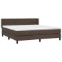 Boxspringbett mit brauner Kunstledermatratze 160x200 cm von , Betten und Lattenroste - Ref: Foro24-3130790, Preis: 494,82 €, ...