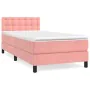 Boxspringbett mit rosa Samtmatratze 90x190 cm von , Betten und Lattenroste - Ref: Foro24-3141520, Preis: 311,36 €, Rabatt: %