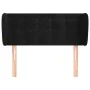 Black velvet headboard 83x23x78/88 cm by , Headboards and footboards - Ref: Foro24-3117610, Price: 50,84 €, Discount: %