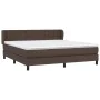 Boxspringbett mit brauner Kunstledermatratze 160x200 cm von , Betten und Lattenroste - Ref: Foro24-3127322, Preis: 497,78 €, ...