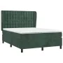 Box spring bed with dark green velvet mattress 140x200 cm by , Beds and slatted bases - Ref: Foro24-3129456, Price: 566,51 €,...