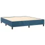 Box spring bed with dark blue velvet mattress 160x200 cm by , Beds and slatted bases - Ref: Foro24-3129463, Price: 576,58 €, ...