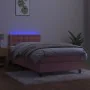 Boxspringbett mit Matratze und LED-Rosa-Samt 90x200 cm von , Betten und Lattenroste - Ref: Foro24-3134626, Preis: 328,21 €, R...