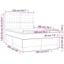 Boxspringbettmatratze und LED-Leuchten dunkelgrauer Stoff 140x200 cm von , Betten und Lattenroste - Ref: Foro24-3135198, Prei...