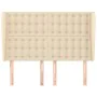 Headboard with cream fabric ears 147x23x118/128 cm by , Headboards and footboards - Ref: Foro24-3118393, Price: 127,92 €, Dis...