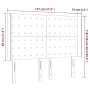 Dunkelgraues Stoffkopfteil mit LED 147x16x118/128 cm von , Kopf- und Fußteile - Ref: Foro24-3124481, Preis: 127,06 €, Rabatt: %