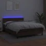 Boxspringbett mit Matratze und LED-braunem Kunstleder 140x200 cm von , Betten und Lattenroste - Ref: Foro24-3134228, Preis: 4...