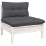 Garden furniture 10 pcs white cushions solid pine wood by , Garden sets - Ref: Foro24-3097140, Price: 819,99 €, Discount: %