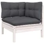 Garden furniture 9 pieces with white pine wood cushions by , Garden sets - Ref: Foro24-3097320, Price: 821,34 €, Discount: %