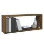 Cubic wall shelves 4 pcs smoked oak wood 60x15x23cm by , Shelves and shelves - Ref: Foro24-815925, Price: 47,15 €, Discount: %