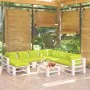 9-piece pallet garden furniture and pine wood cushions by , Garden sets - Ref: Foro24-3066230, Price: 719,51 €, Discount: %