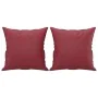 3-piece red dyed faux leather sofa set with cushions by , Sofas - Ref: Foro24-3201376, Price: 563,13 €, Discount: %