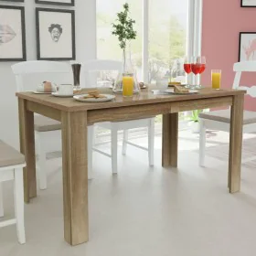 Oak dining table 140x80x75 cm by vidaXL, Kitchen and dining tables - Ref: Foro24-243055, Price: 119,75 €, Discount: %