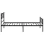 Bed frame with headboard and black metal footboard 90x190 cm by , Beds and slatted bases - Ref: Foro24-372189, Price: 75,92 €...