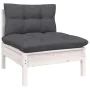 Garden furniture 8 pieces with white pine wood cushions by , Garden sets - Ref: Foro24-3096690, Price: 584,14 €, Discount: %