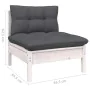 Garden furniture 8 pieces with white pine wood cushions by , Garden sets - Ref: Foro24-3096690, Price: 584,14 €, Discount: %