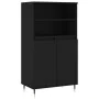 Tall black plywood sideboard 60x36x110 cm by , Sideboards - Ref: Foro24-831477, Price: 82,15 €, Discount: %