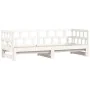 Trundle sofa bed solid white pine wood 90x190 cm by , Beds and slatted bases - Ref: Foro24-836211, Price: 190,74 €, Discount: %