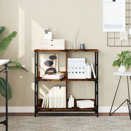 Smoked oak engineered wood shelf 78.5x33x82 cm by , Bookcases and shelves - Ref: Foro24-835246, Price: 50,29 €, Discount: %