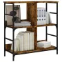 Smoked oak engineered wood shelf 78.5x33x82 cm by , Bookcases and shelves - Ref: Foro24-835246, Price: 50,29 €, Discount: %