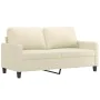 Cream synthetic leather 3-piece sofa set with cushions by , Sofas - Ref: Foro24-3201414, Price: 515,79 €, Discount: %