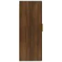 Oak brown engineered wood wall cabinet 35x34x90 cm by , Shelves and shelves - Ref: Foro24-817452, Price: 45,06 €, Discount: %